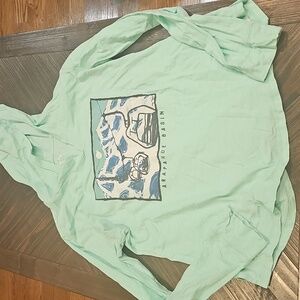 Woman's Unwind by League Long Sleeve hooded t-shirt - Arapahoe Basin. Size M